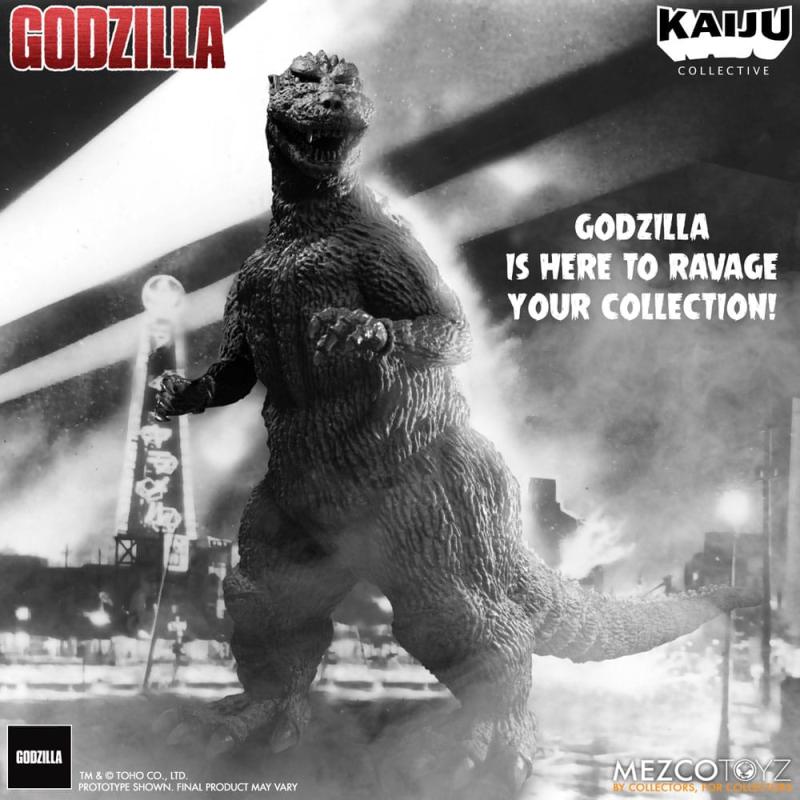 Godzilla (1954) Kaiju Collective Action Figure Godzilla - Black & White Edition 20 cm