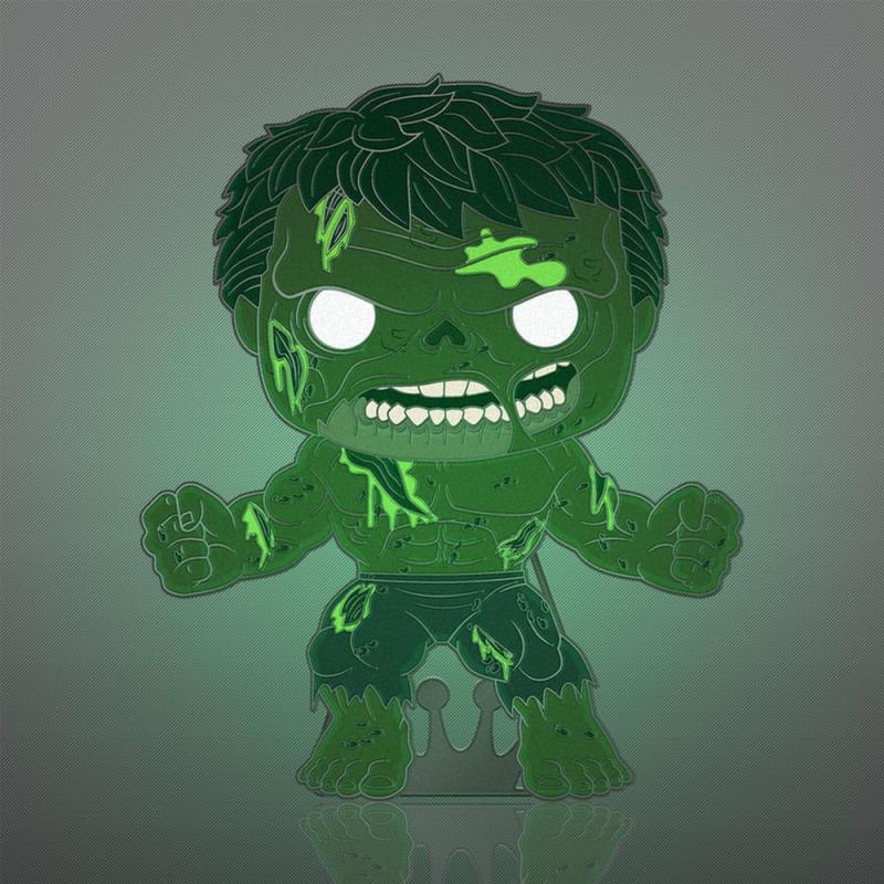 Marvel Zombie Loungefly POP! Enamel Pin Hulk (Glow-in-the-Dark) 10 cm
