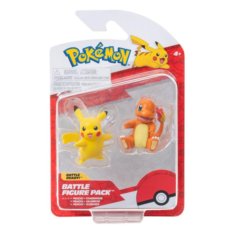 Pokémon Battle Figure First Partner Set Figure 2-Pack Charmander #2, female Pikachu