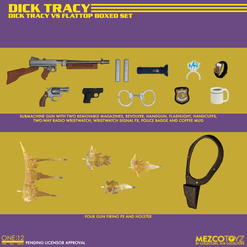 Dick Tracy Action Figures 1/12 Dick Tracy vs Flattop Box Set 17 cm