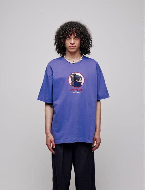 Naruto Shippuden T-Shirt Graphic Purple Size L