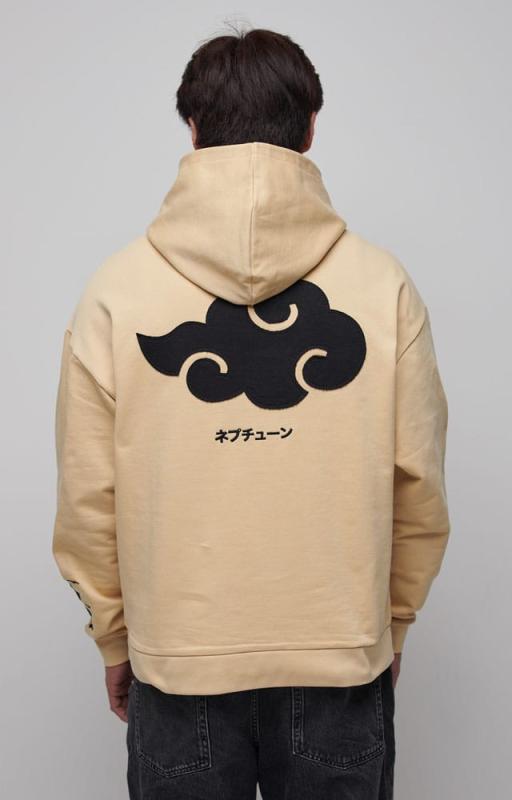 Naruto Shippuden Hooded Sweater Graphic Beige Size M