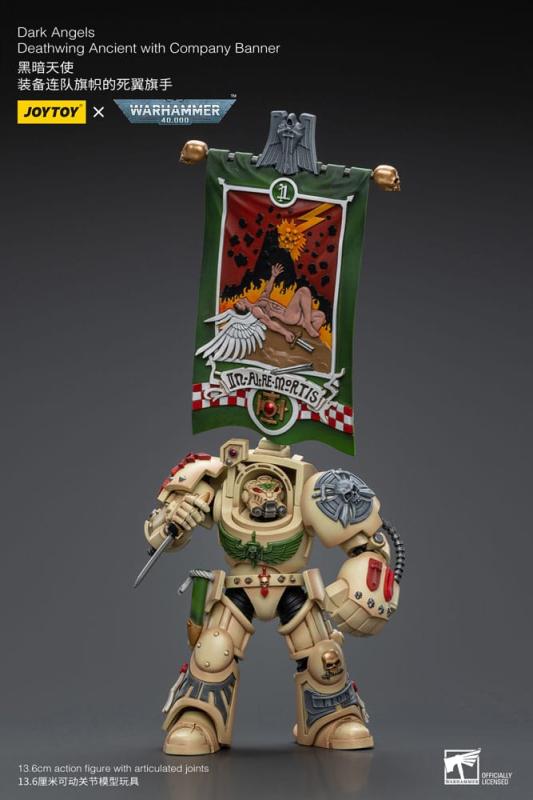 Warhammer 40k Action Figure 1/18 Dark Angels Deathwing Ancient with Company Banner 12 cm