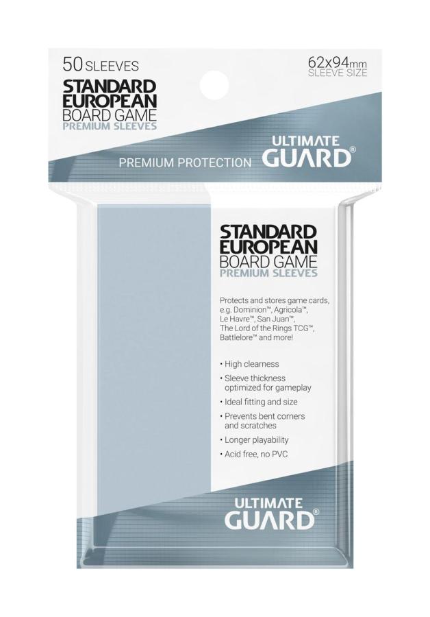 Ultimate Guard Premium Soft Sleeves for Board Game Cards Standard European (50)