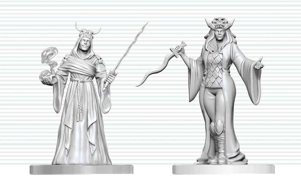 Dungeons & Dragons Nolzur's Marvelous Miniatures Unpainted Miniature Cultist Fanatic & Hierophant 14