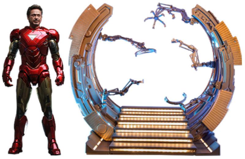 Marvel's Avengers: Iron Man Mark VI w/ Suit-Up Gantry 1/6 Diecast Action Figure - Hot Toys