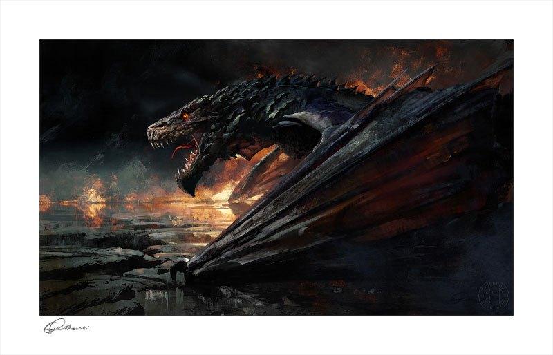 Greg Rutkowski: Dragon Cave 2 46 x 71 cm Art Print - Sideshow Collectibles