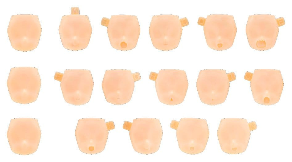 Megami Device M.S.G. Plastic Model Kit 1/1 10 Face Set Puni Mofu 01 Skin Color D