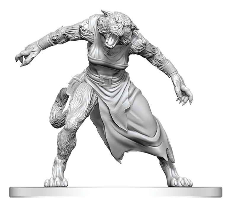 Pathfinder Battles Deep Cuts Unpainted Miniature Weretiger 13 cm