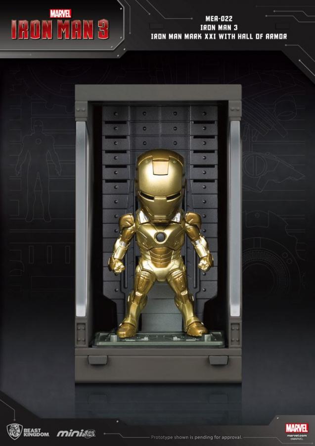 Iron Man 3: Iron Man Mark XXI - Mini Egg Figure Hall of Armor 8 cm - Beast Kingdom