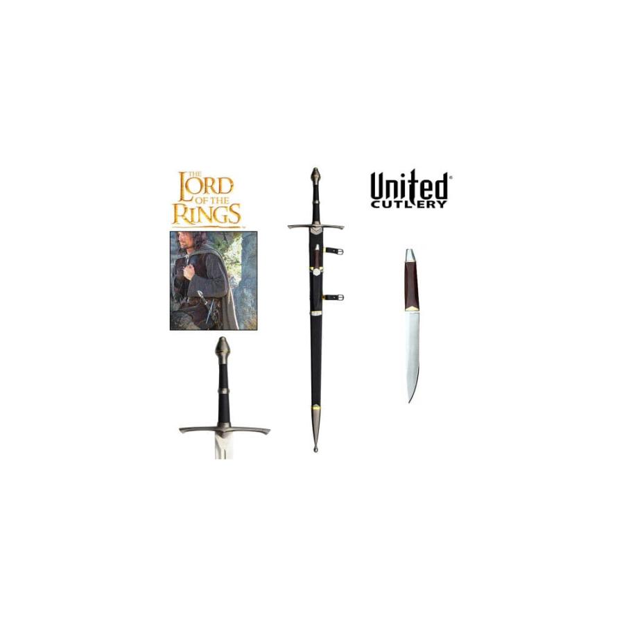 Lord of the Rings: Sheath with Dagger for the Strider Sword 1/1 Replica - United Cutlery