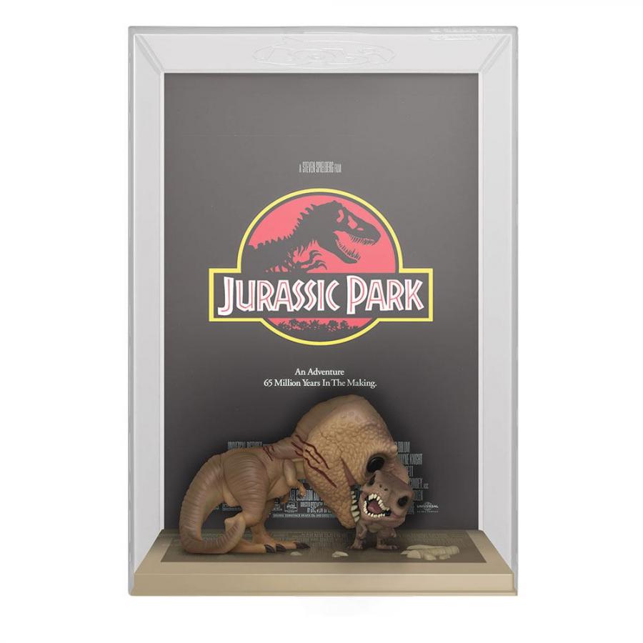 Jurassic Park: Tyrannosaurus Rex & Velociraptor 9 cm POP! Movie Poster & Figure - Funko
