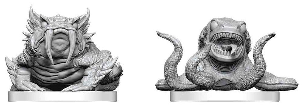 Pathfinder Battles Deep Cuts Unpainted Miniature Bogwid & Slurk 13 cm