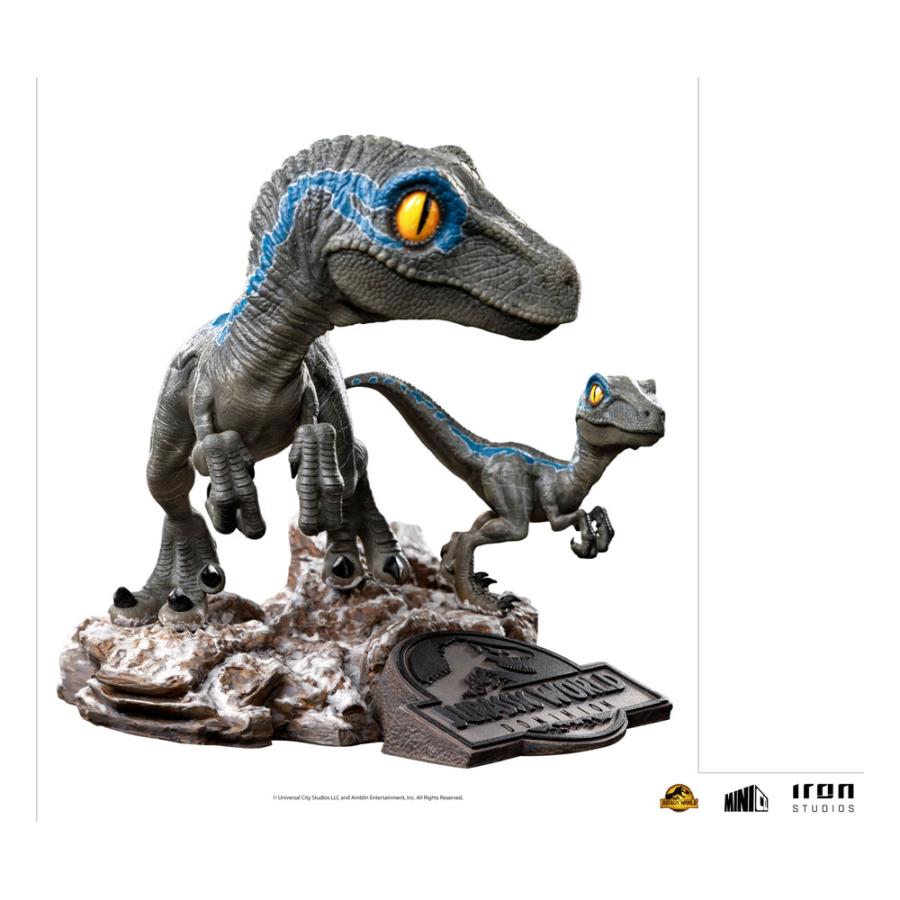 Jurassic World Dominion: Blue and Beta 13 cm Mini Co. PVC Figure - Iron Studios
