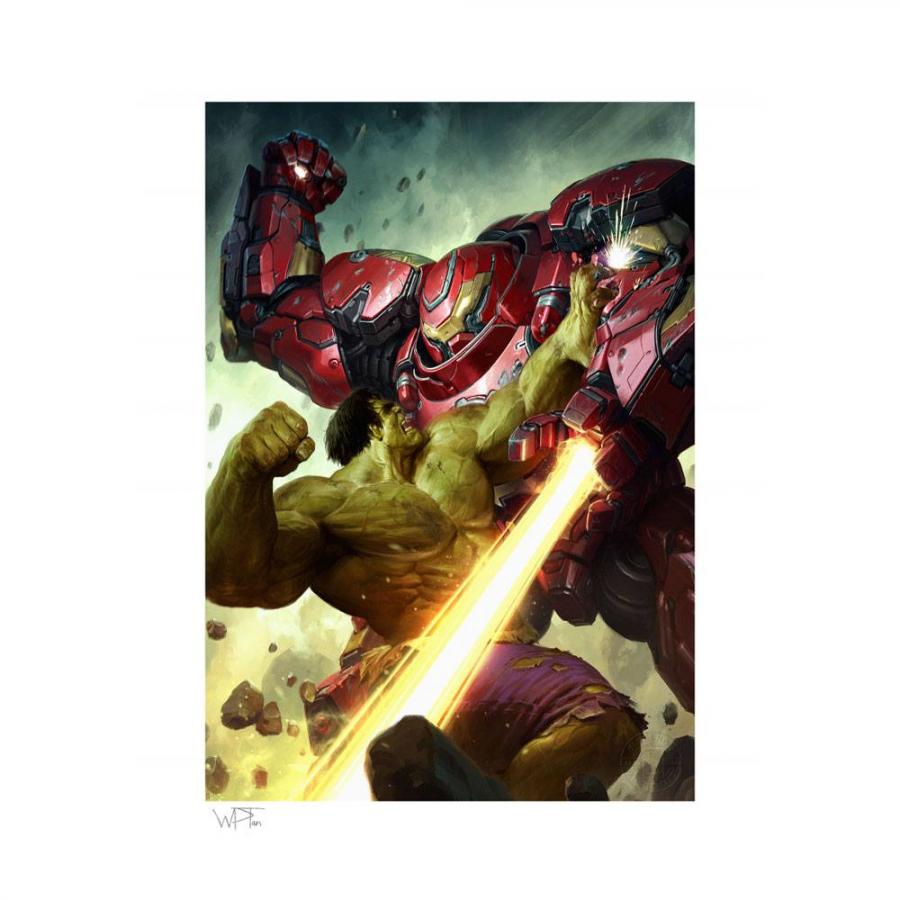 Marvel Comics: Hulk vs Hulkbuster 46 x 61 cm Art Print - Sideshow Collectibles