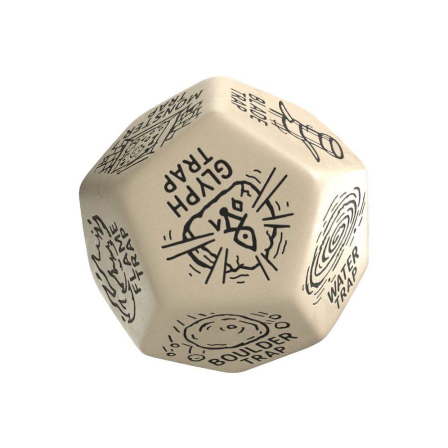 Viridian Jumbo Dice Trap Generator Die D12 Beige