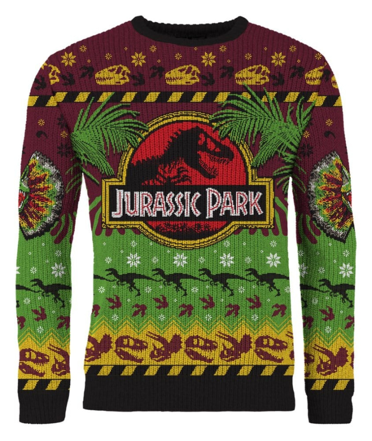 Jurassic Park Christmas Sweater Happy Rexmas