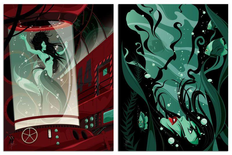 Mike Mahle: Project Poseidon & Lady of the Lake 46 x 61 Art Prints - Sideshow Collectibles