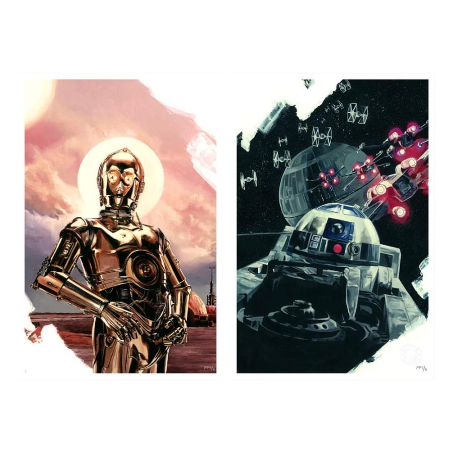 Star Wars Episode IV: C-3PO & R2-D2 30 x 46 cm Set of 2 Art Prints - Sideshow Collectibles