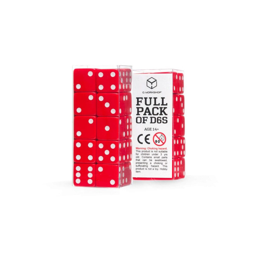 Q Workshop Dice Set Full Pack D6 Red (20)