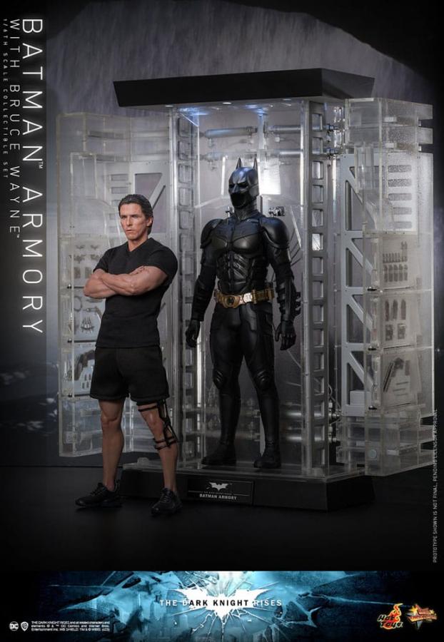 The Dark Knight Rises: Batman Armory w/Bruce Wayne 1/6 Action Figures & Diorama - Hot Toys