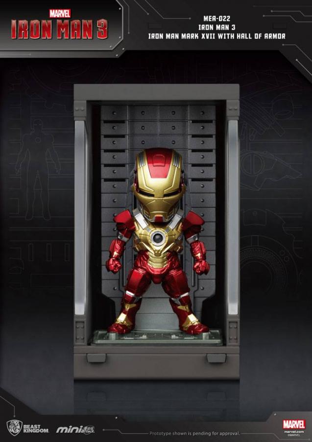 Iron Man 3: Iron Man Mark XVII - Mini Egg Figure Hall of Armor 8 cm - Beast Kingdom