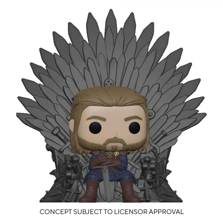 Game Of Thrones: Ned Stark on Throne 9 cm POP! Heroes Deluxe Vinyl Figure - Funko