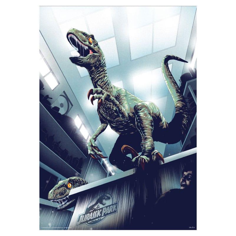 Jurassic Park: Hiding in Kitchen Edition 30th Anniversary 42 x 30 cm Art Print - FaNaTtik