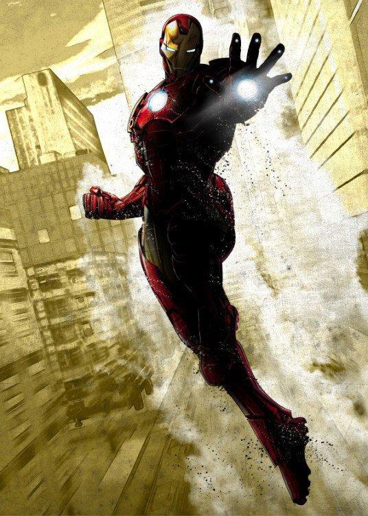 Marvel Comics Metal Poster Marvel Dark Edition Iron Man 32 x 45 cm