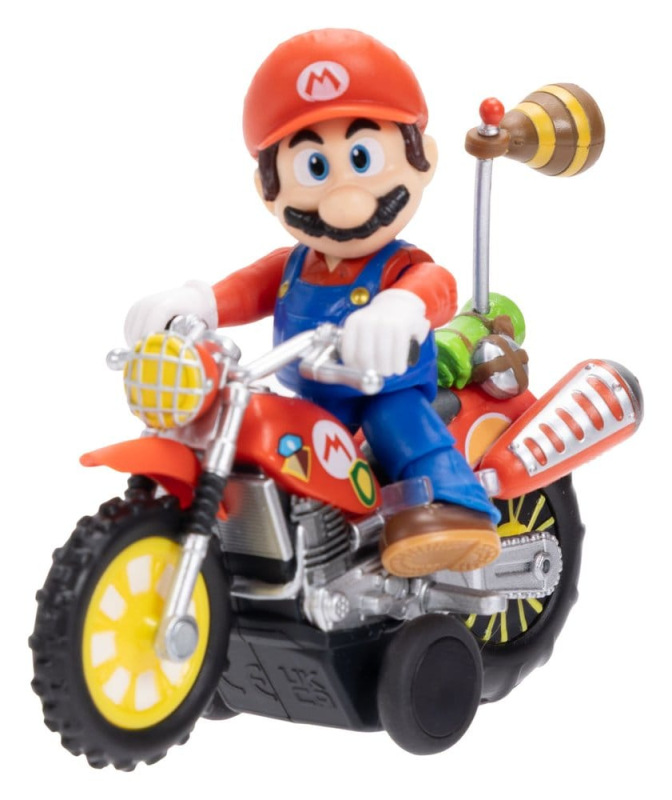 The Super Mario Galaxy Movie Action Figure with Pull Back Motorcycle Mario 6 cm 1