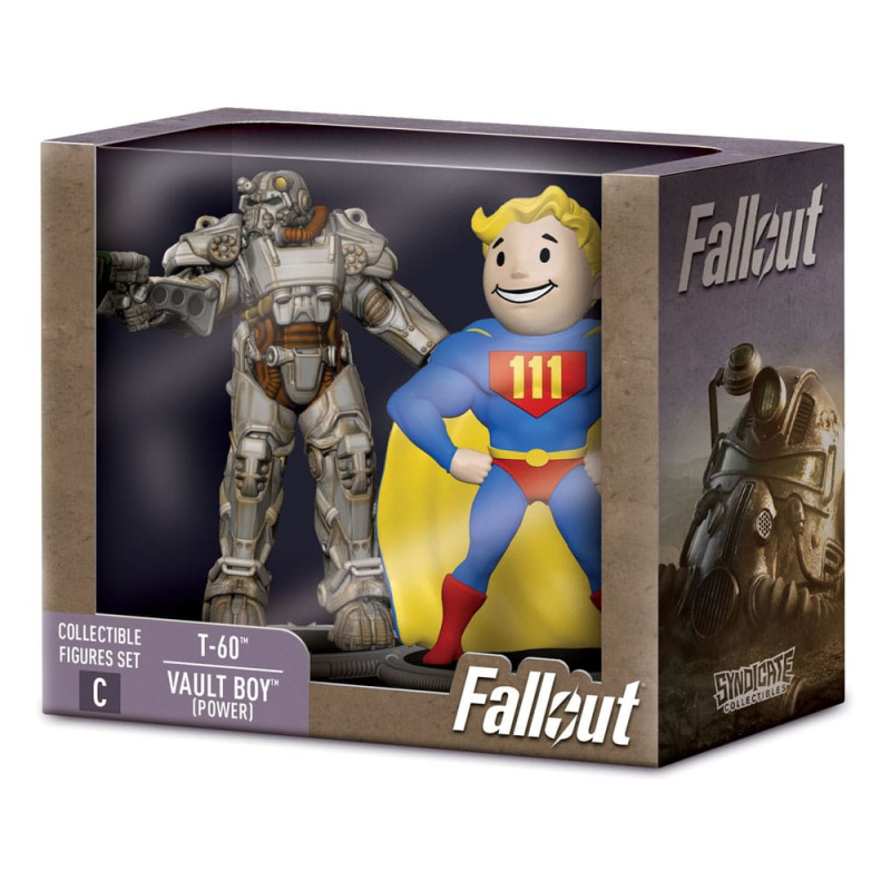 Fallout Mini Figures 2-Pack Set C T-60 & Vault Boy (Power) 7 cm 2