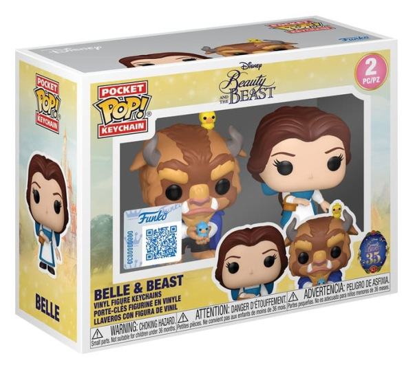 Beauty and the Beast POP! Vinyl Keychain 2-Pack Belle & Beast 4 cm 1