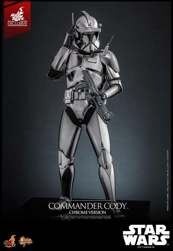 Star Wars Movie Masterpiece Action Figure 1/6 Commander Cody (Chrome Version) Hot Toys Exclusive 30