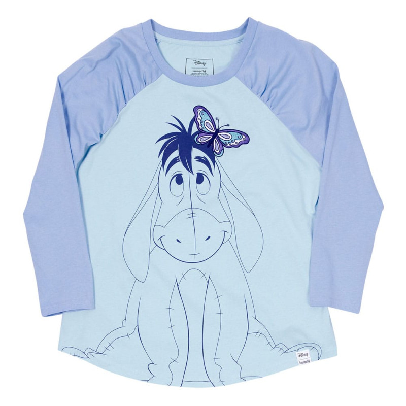 Winnie the Pooh by Loungefly Tee T-Shirt Unisex Eeyore Shirred Raglan Size M