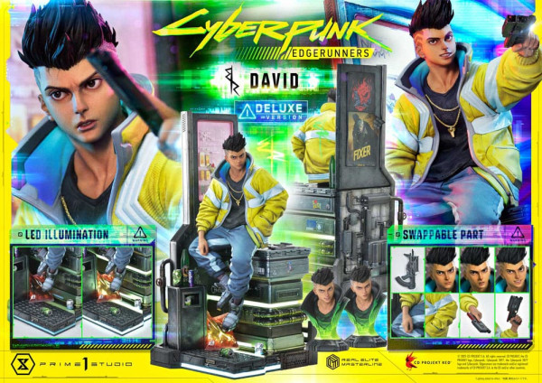 Cyberpunk: Edgerunners Real Elite Masterline Series Statue 1/4 David Bonus Version 58 cm 12