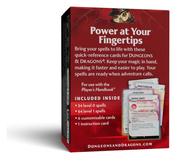 Dungeons & Dragons RPG Reference Cards: Spells (Levels 0-1) *English Version* 1