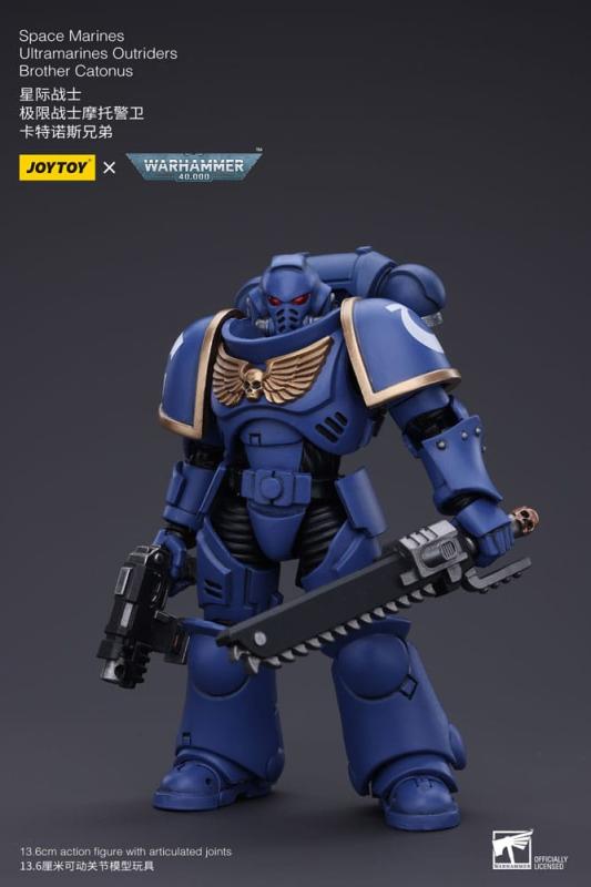 Warhammer 40k Action Figure 1/18 Space Marines Ultramarines Outriders Brother Catonus 14 cm