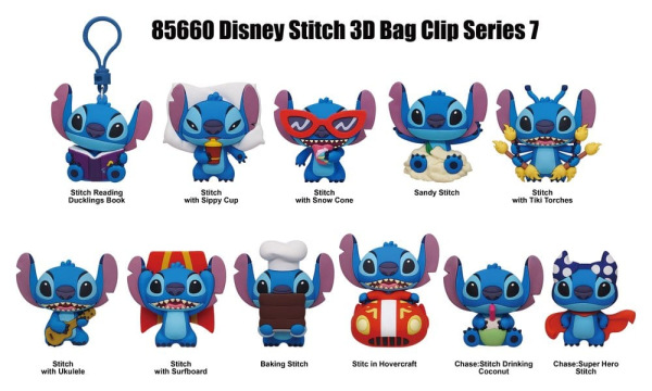 Lilo & Stitch 3D PVC Bag Clips Series 7 Display (24) 1