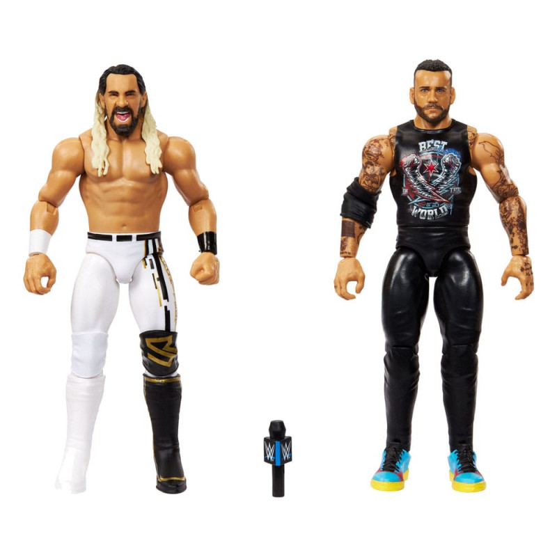 WWE Main Event Showdown Action Figures CM Punk vs Seth "Freakin" Rollins 2-Pack 15 cm 1