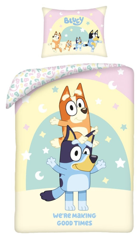 Bluey Duvet Set We're Making Good Times 160 x 200 cm / 70 x 80 cm