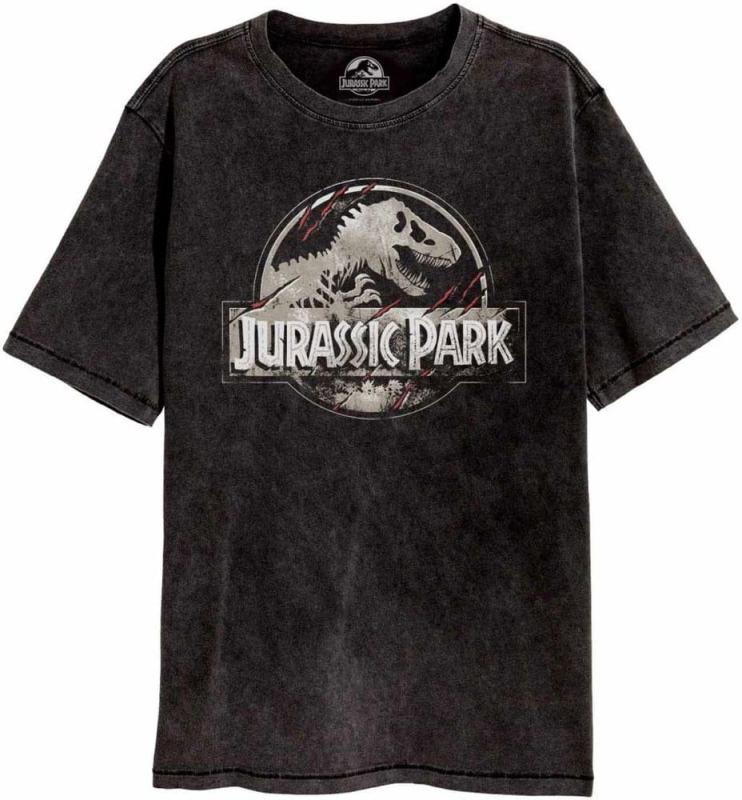 Jurassic Park T-Shirt Scratched Logo Size L