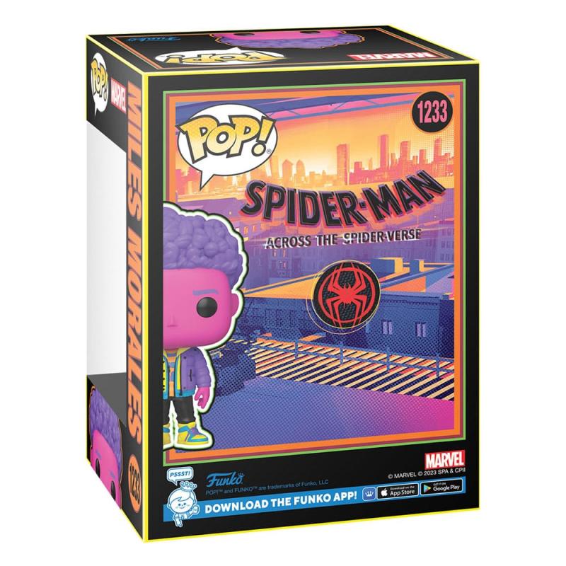 Spider-Man: Across the Spider-Verse POP! Marvel Vinyl Figure Miles Morales(BLKLT) Exclusive Edition