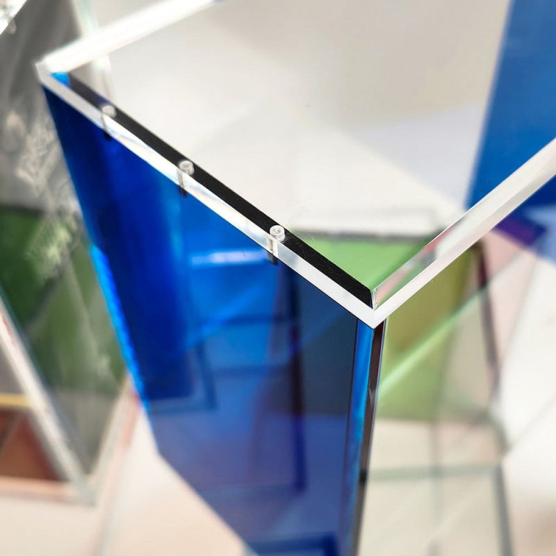 Evoretro Magnetic Acrylic Display Case for ETB with Colored Sides - Blue 1