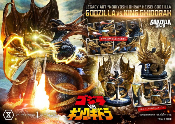 Godzilla Legacy Art "Noriyoshi Ohrai" Statue Heisei Godzilla Godzilla vs. King Ghidorah Bonus Versio 3