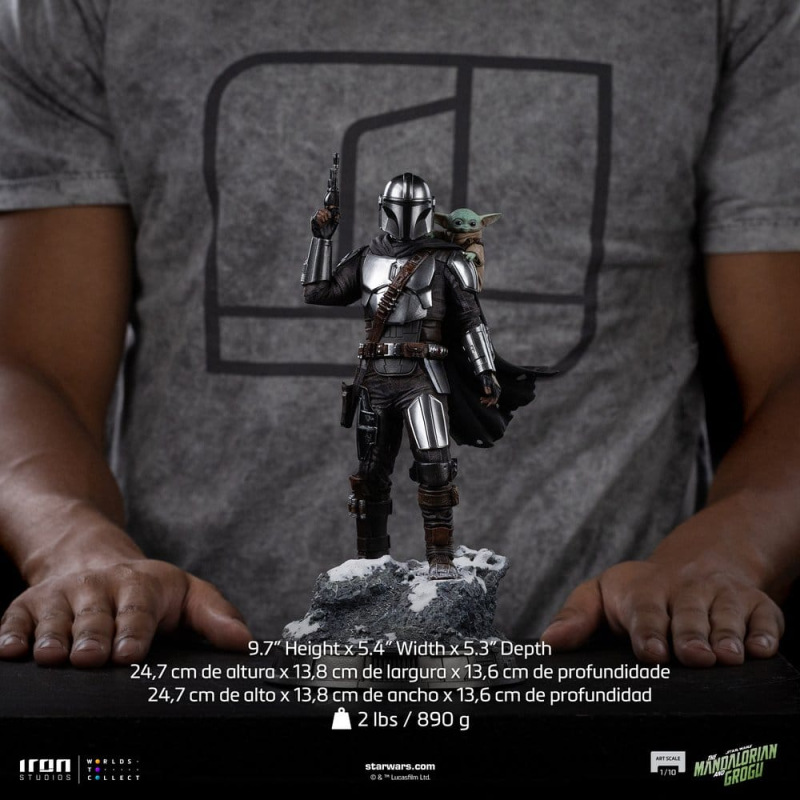 The Mandalorian & Grogu Art Scale Statue 1/10 The Mandalorian and Grogu 25 cm 1