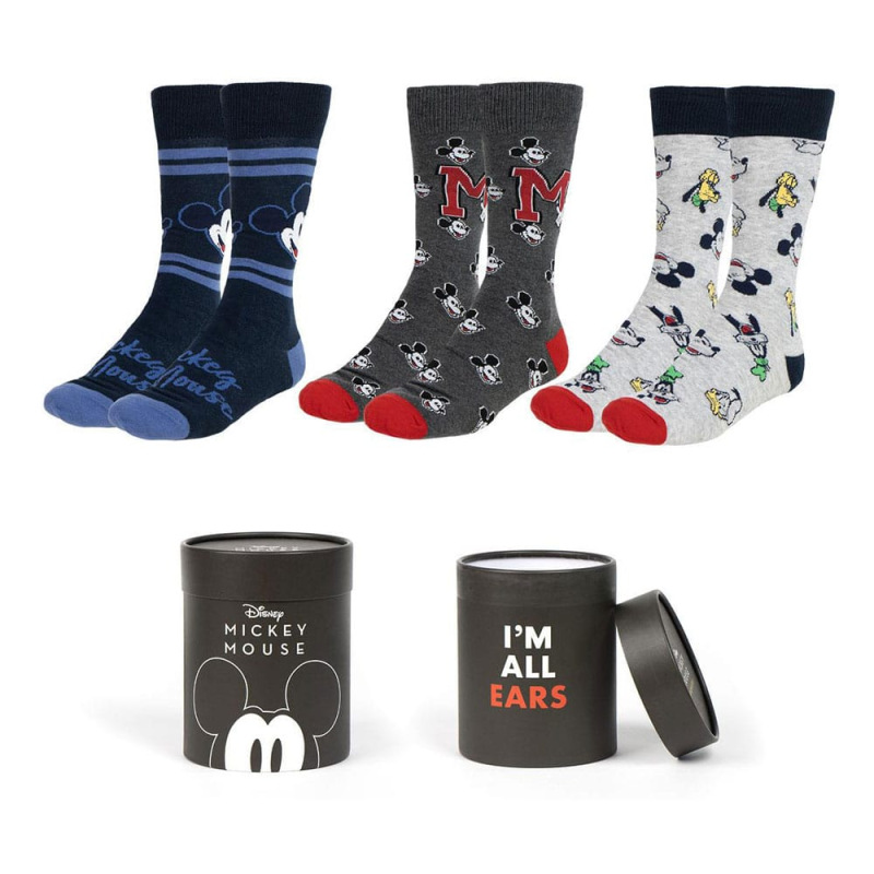 Disney Socks 3-Pack Mickey 38-45