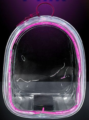 HaloPop Crystal Clear Display Bag LED Glow Lighting (Pink) 18 cm Assortment (6)