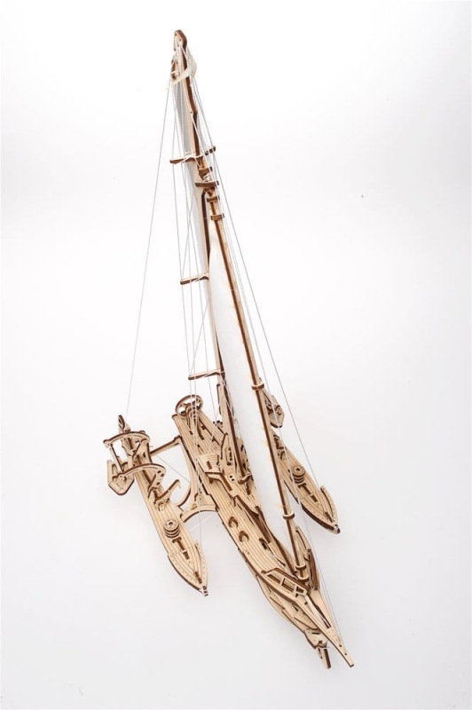 Ugears 3D Wooden Puzzle Trimaran Merihobus 11