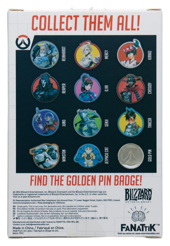 Overwatch Mystery Pin Badges Blind Box Assortment (12) 13