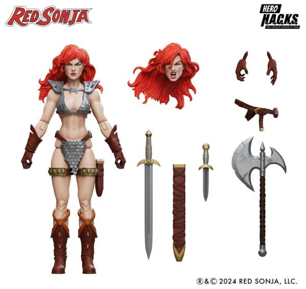 Flash Gordon Hero H.A.C.K.S. Action Figure Red Sonja